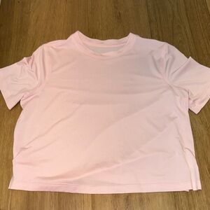 Lululemon Athletica Pink Boxy Crop T-Shirt